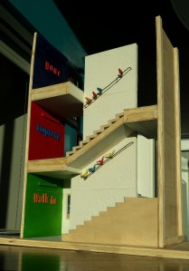 A Model Showing the Installation and Stairwell.